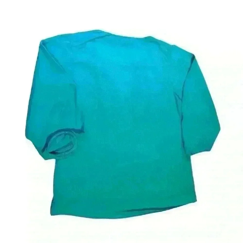 DVF iliana embellished blue peasant v neck top - Picture 3 of 7